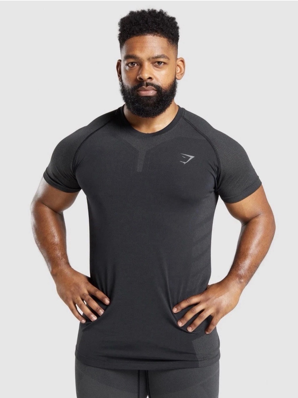 Men’s Gymshark Charcoal Black Seamless Performance Tee